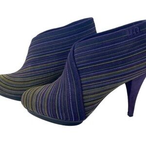 United Nude Architectural Platform Ankle Booties Purple Graphic | Size 8.5
